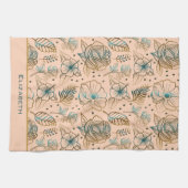 Goldenes, nahtloses Muster personalisiert Geschirrtuch (Horizontal)