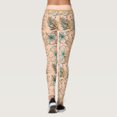 Goldenes, nahtloses Muster personalisiert Leggings (Rückseite)