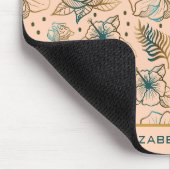 Goldenes, nahtloses Muster personalisiert Mousepad (Ecke)