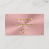 Goldenes Namensschild, poliertes Rosa, Vermögensbe Visitenkarte (Rückseite)