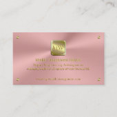 Goldenes Namensschild, poliertes Rosa, Vermögensbe Visitenkarte (Vorderseite)