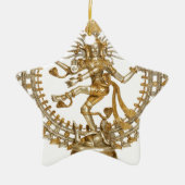 GOLDENES NATRAJ KERAMIK ORNAMENT (Vorne)