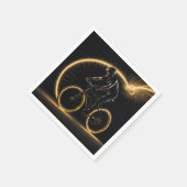 Goldenes Neonbike mit leichten Wegen Serviette (Ecke)