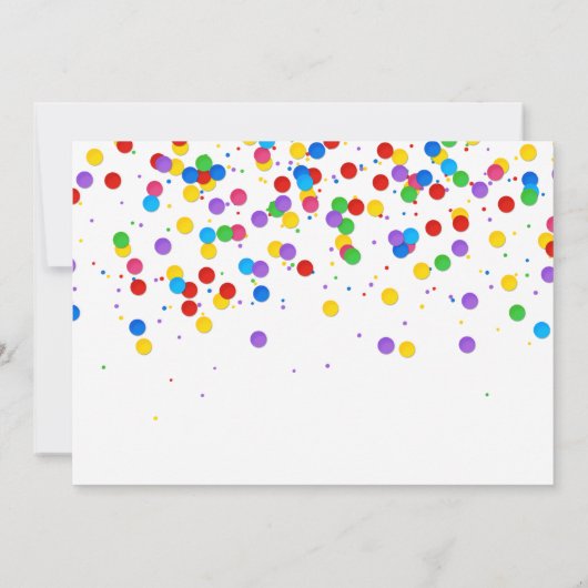 Goldenes Neujahr 2022 Ballon Farbiges Confetti Par Einladung (Rückseite)