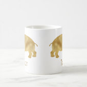 Goldenes Nilpferd Name Kaffeetasse (Mittel)