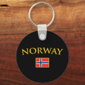 Goldenes Norwegen Schlüsselanhänger (Vorderseite)