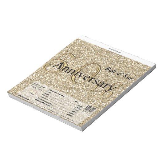 Goldenes Notizblock (Rotiert)