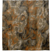 Goldenes Olive Abstrakt Duschvorhang (Vorderseite)