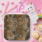 Goldenes Olive Abstrakt Pappteller (Party)