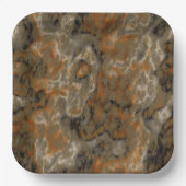 Goldenes Olive Abstrakt Pappteller (Vorderseite)