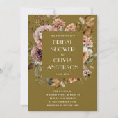 Goldenes Olive Brautparty | Rustikaler Boho Garden Einladung (Vorderseite)