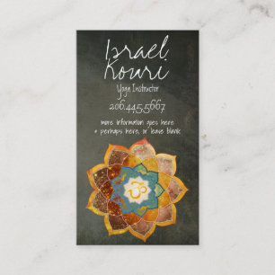 Goldenes Om-Blumen-Mandala-Design Visitenkarte