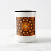 Goldenes OM Namaste Zweifarbige Tasse (Mittel)
