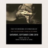 Goldenes Ombré, Moderne Foto Save the Date Karte (Innenseite Aufgefaltet)