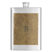 Goldenes Ornament am Anfang Flachmann (Vorderseite)