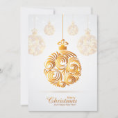 Goldenes Ornament Frohe Weihnachten Frohes Neues J (Vorderseite)