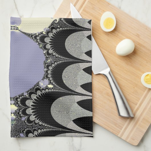 Goldenes Ornament Geschirrtuch (Viertel Falte)