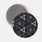 Goldenes Ornament Magnet (Vorderseite/Rückseite)