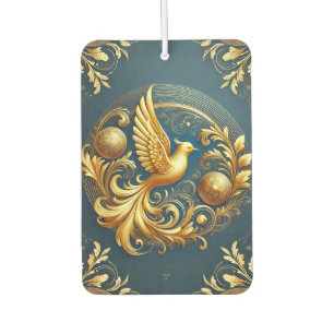 Goldenes Ornament mit Vogelmotiv Autolufterfrischer
