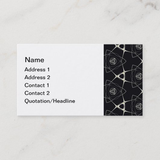 Goldenes Ornament Visitenkarte (Vorderseite)