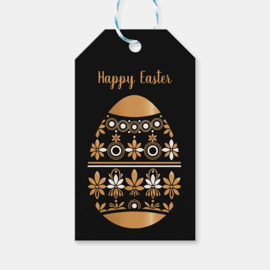 Goldenes Osterei  Geschenkanhänger (Vorderseite)