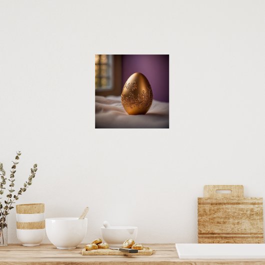 Goldenes Osterei Poster (Küche)