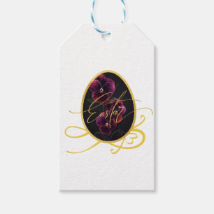 Goldenes Osterei und elegante Iris Geschenkanhänger