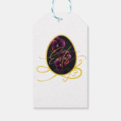 Goldenes Osterei und elegante Iris Geschenkanhänger (Rückseite)
