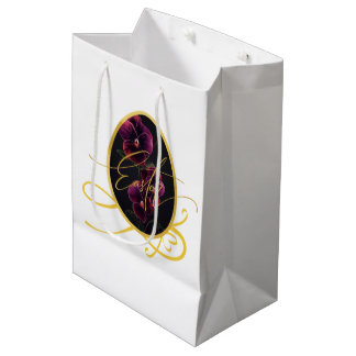 Goldenes Osterei und Elegante Schwertlilie Mittlere Geschenktüte