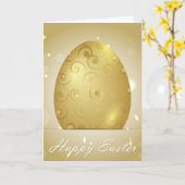 Goldenes Ostereier Karte (Gelbe Blume)