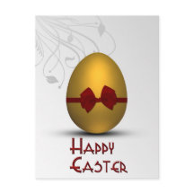 Goldenes Ostereier mit brauner, floraler Swirl Mus