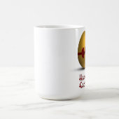 Goldenes Ostereier mit Rotem Bow Kaffeetasse (Mittel)