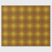 Goldenes östliches geometrisches Stern-Packpapier Geschenkpapier (Flach)