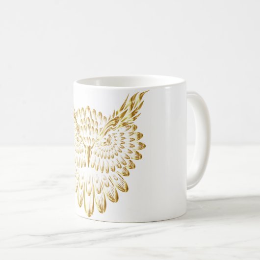 Goldenes Owl Kaffeetasse (VorderseiteRechts)
