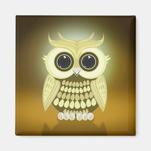 Goldenes Owl Magnet (Vorne)