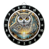 Goldenes Owl Sternlichtdesign Dartscheibe (vorne)