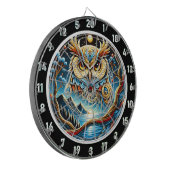 Goldenes Owl Twilight Dartboard Kunst Dartscheibe (Vorderseite Links)