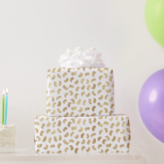 Goldenes Paint Strikes Wrapping Paper Geschenkpapier (Partygeschenke)