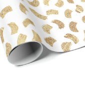 Goldenes Paint Strikes Wrapping Paper Geschenkpapier (Rolleneckpunkt)