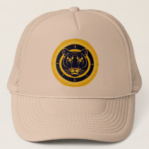 Goldenes Panther-Emblem Truckerkappe