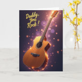 Goldenes Papi Du Rockst Karte (Gelbe Blume)