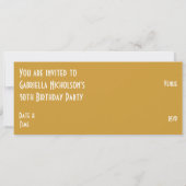 Goldenes PARTY Einladung (Rückseite)