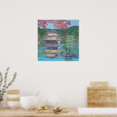 Goldenes Pavillon in Kyoto Poster (Küche)