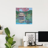 Goldenes Pavillon in Kyoto Poster (Heimbüro)