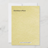 Goldenes Pergament Orange Blume im Jar Brautparty Einladung (Rückseite)