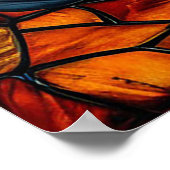 Goldenes Pferd aus Glas Poster (Ecke)