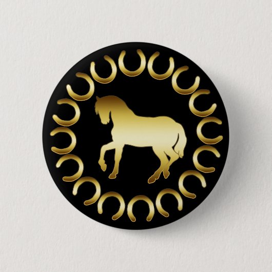 GOLDENES PFERD BUTTON (Vorderseite)