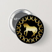 GOLDENES PFERD BUTTON (Vorne & Hinten)