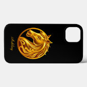 Goldenes Pferd Case-Mate iPhone Hülle (Rückseite (Horizontal))
