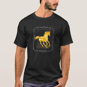 Goldenes Pferd Gold Stute Hengst Wallach Mähne Pfe T-Shirt